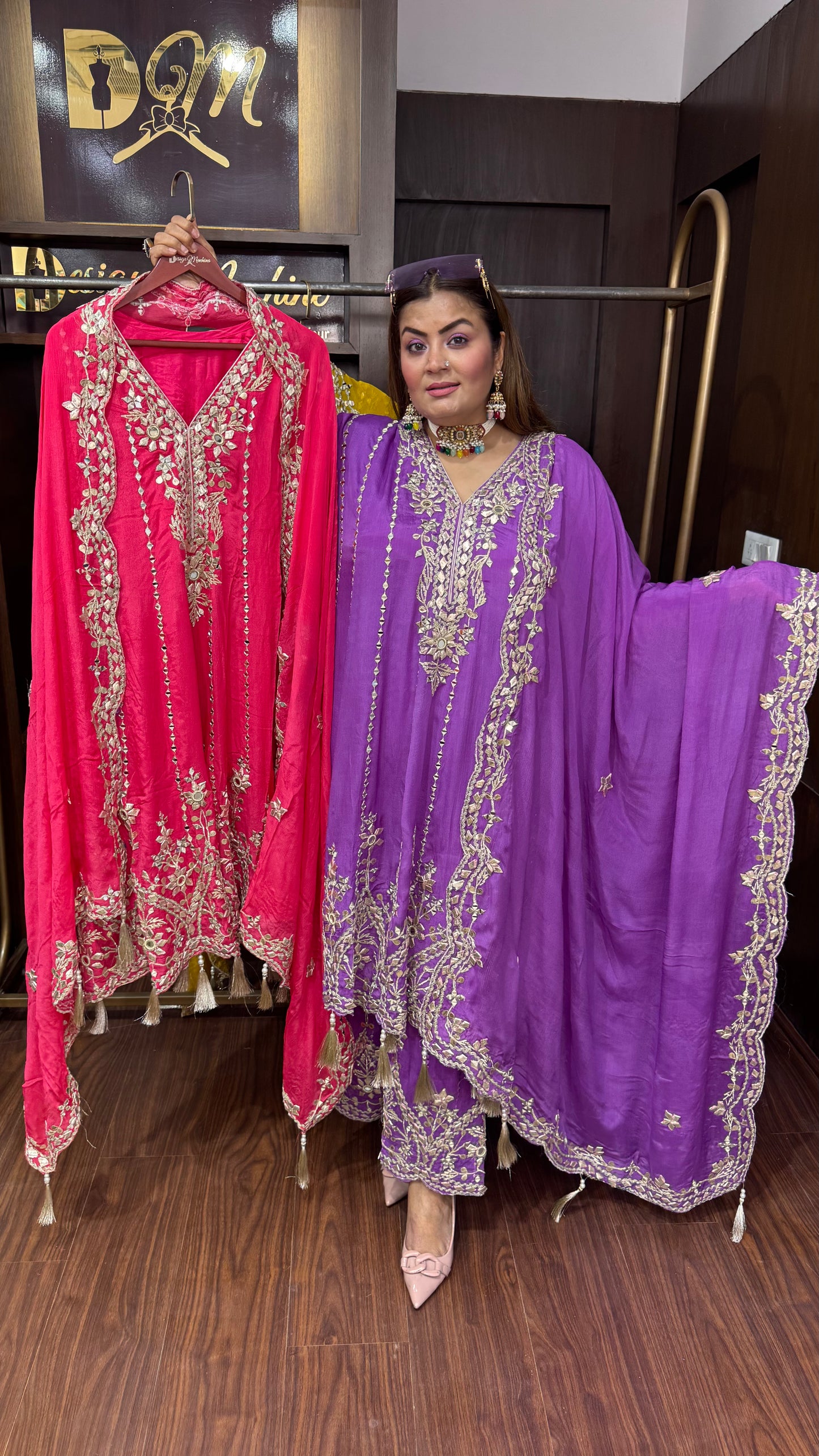 Noor Mahal Glass Tissue Anarkali Suit