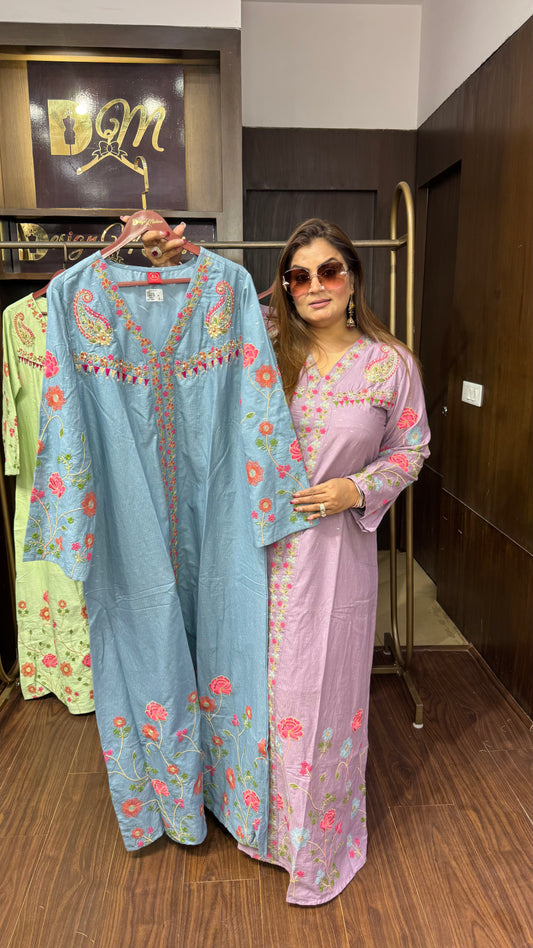 Aroosa Cotton Phiran Dress