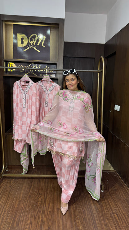 Elyviana (Masleen Cotton Farshi Salwar Suit)