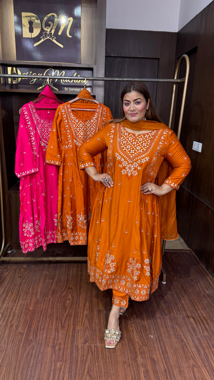 Noor Mahal Cotton Silk Anarkali
