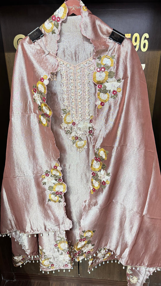 Zarelle Glass Tissue Unstitched Suit