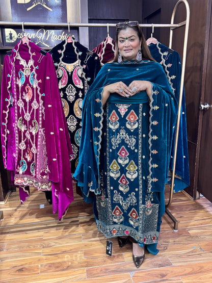 Aadhya Velvet Aura (Fabric Suit)