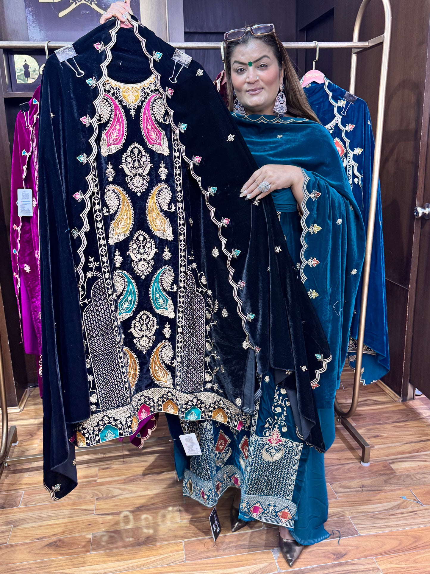 Aadhya Velvet Aura (Fabric Suit)