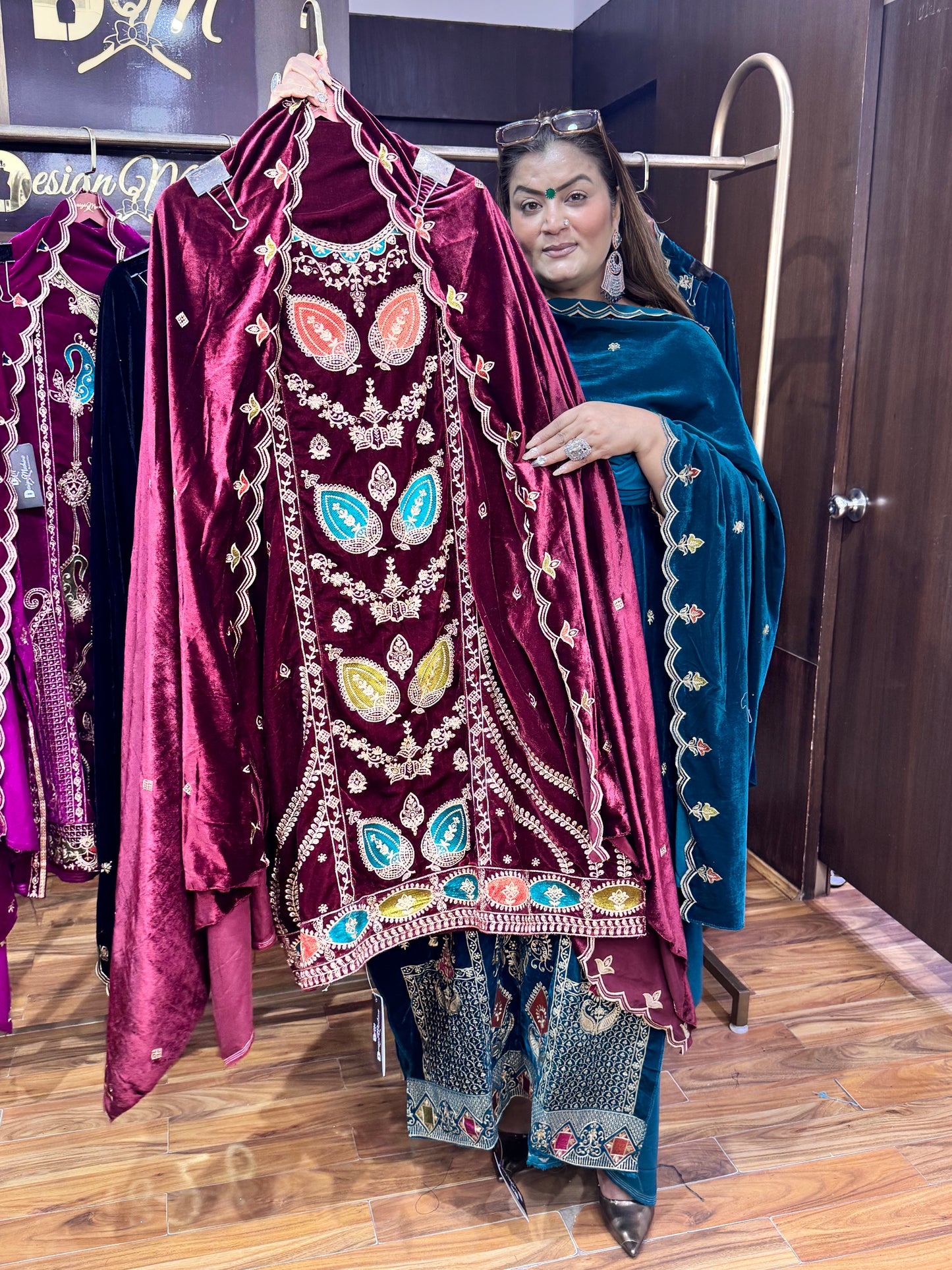 Aadhya Velvet Aura (Fabric Suit)