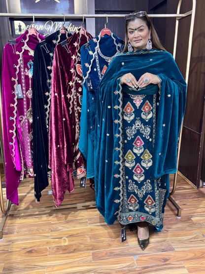 Aadhya Velvet Aura (Fabric Suit)