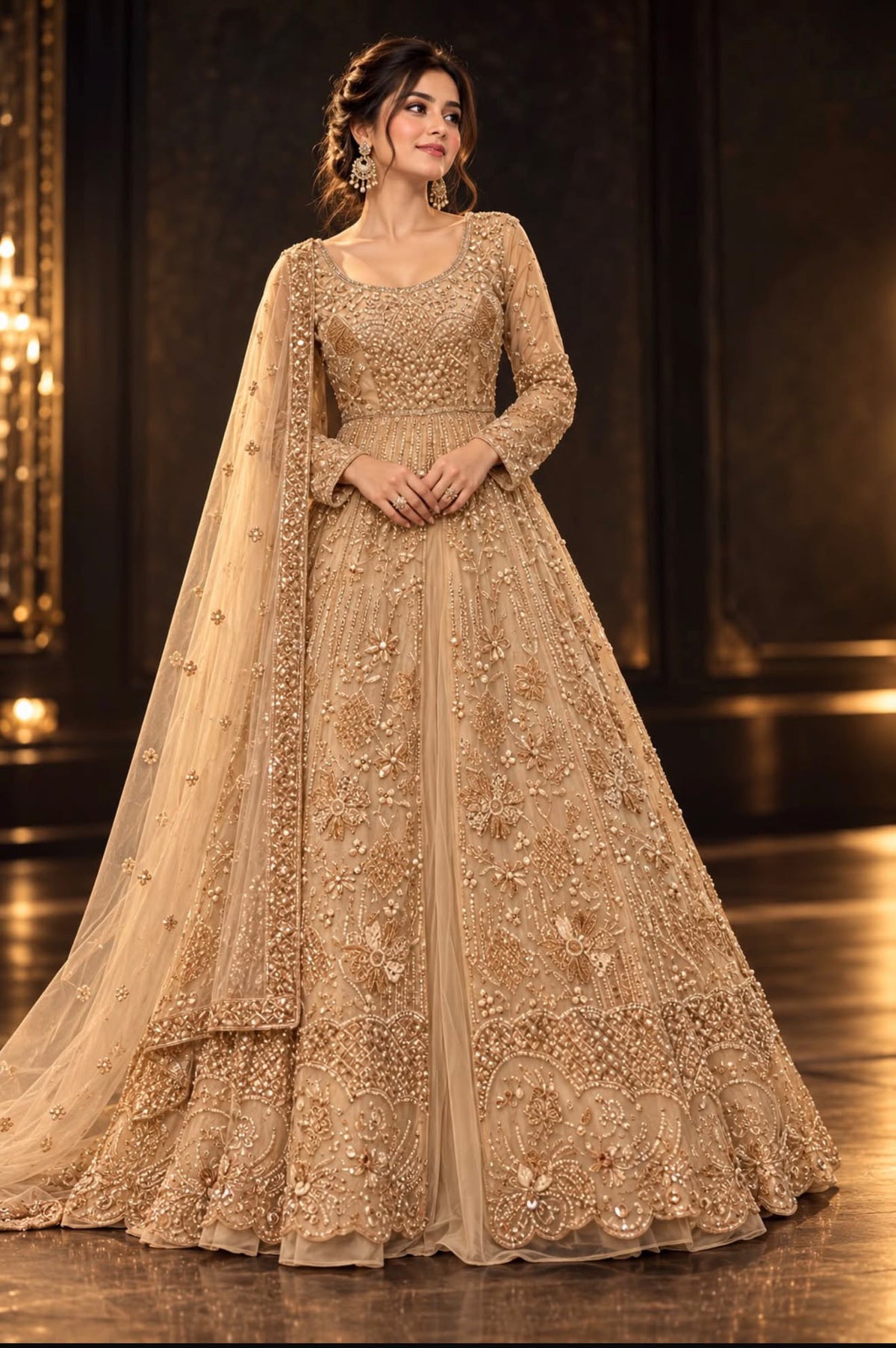Reyana Net Lehenga with Jacket Set