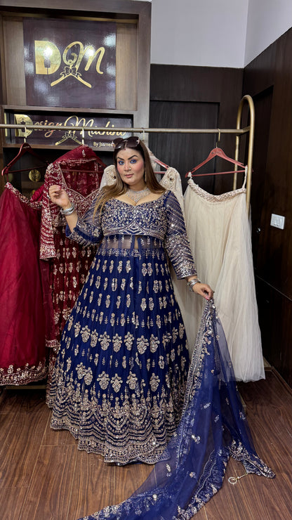 Reyana Net Lehenga with Jacket Set