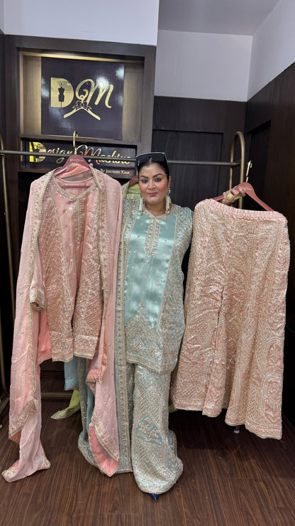 Simar (Glass Tissue Sharara Suit)