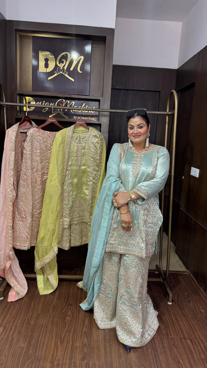 Simar (Glass Tissue Sharara Suit)