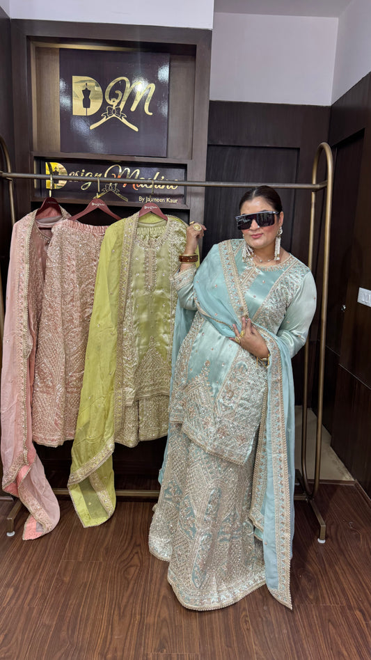 Simar (Glass Tissue Sharara Suit)