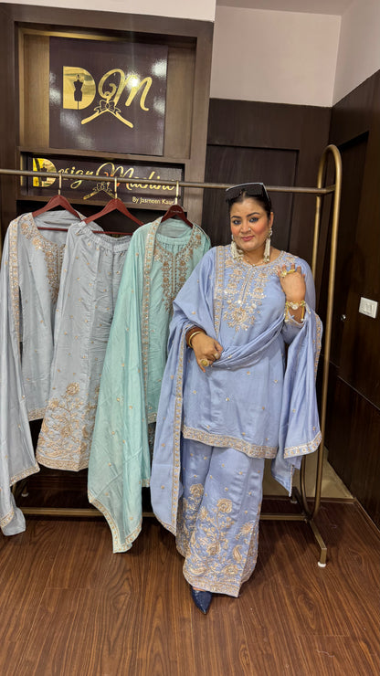 Riya (Glass Tissue Sharara Suit)