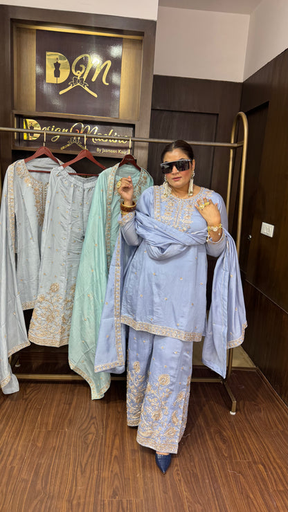 Riya (Glass Tissue Sharara Suit)