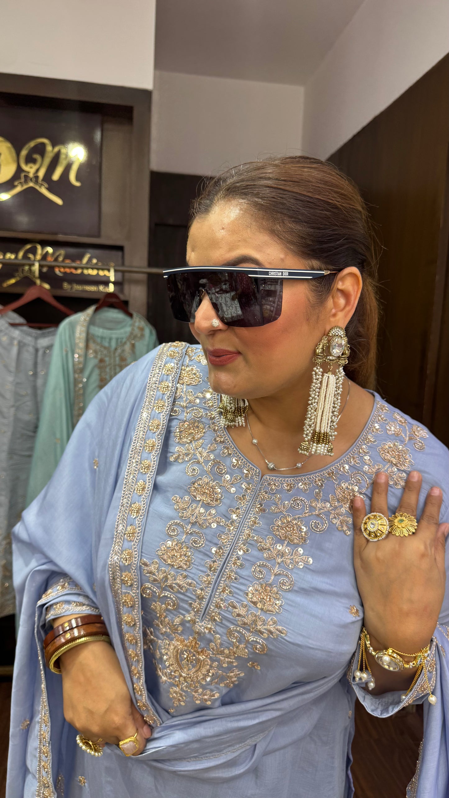 Riya (Glass Tissue Sharara Suit)