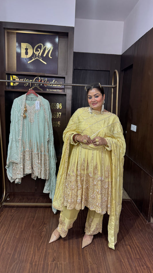 Glass Tissue Anarkali Suit