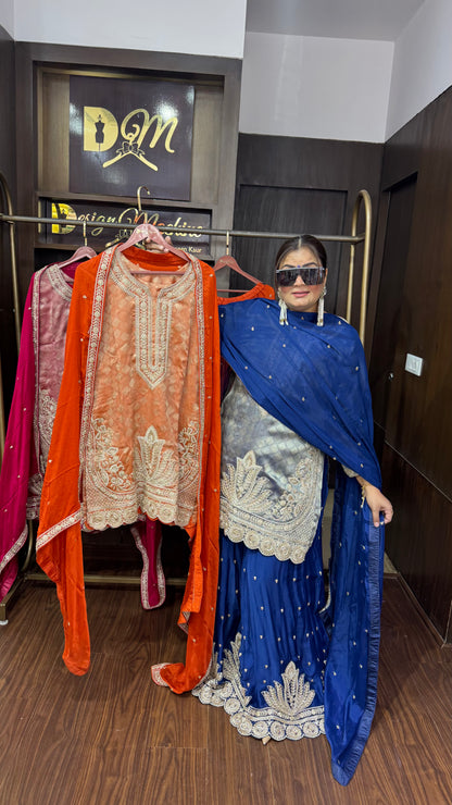 Glass Tissue Sharara Suit