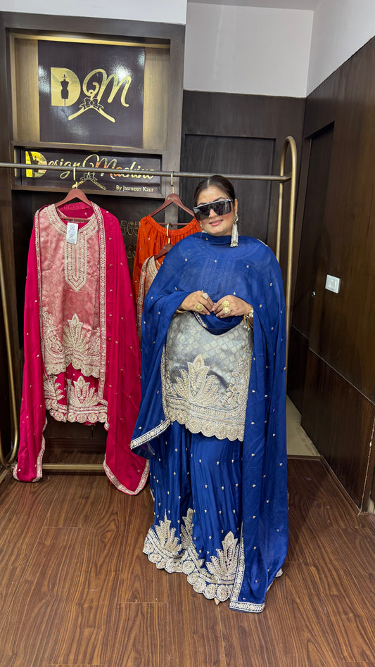 Glass Tissue Sharara Suit