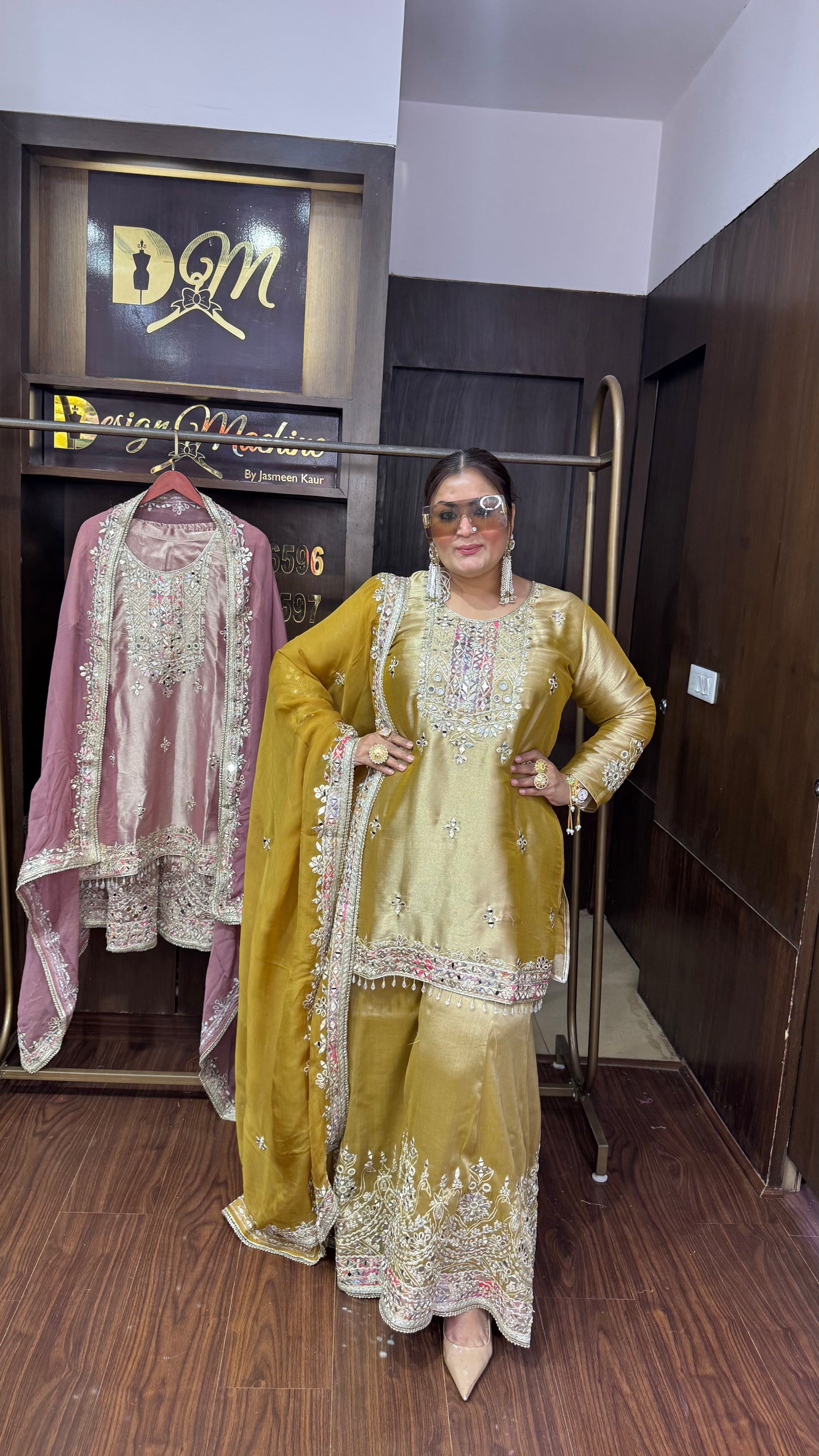 Simar (Ziraf Tissue Sharara Suit)