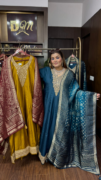 Himanshi (Cotton Silk Anarkali Suit)