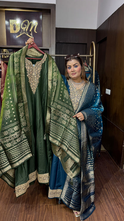 Himanshi (Cotton Silk Anarkali Suit)