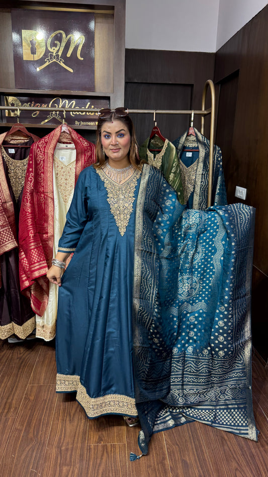 Himanshi (Cotton Silk Anarkali Suit)