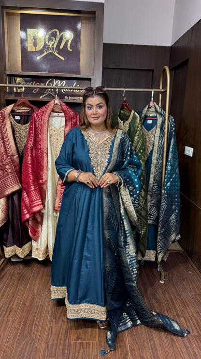 Himanshi (Cotton Silk Anarkali Suit)