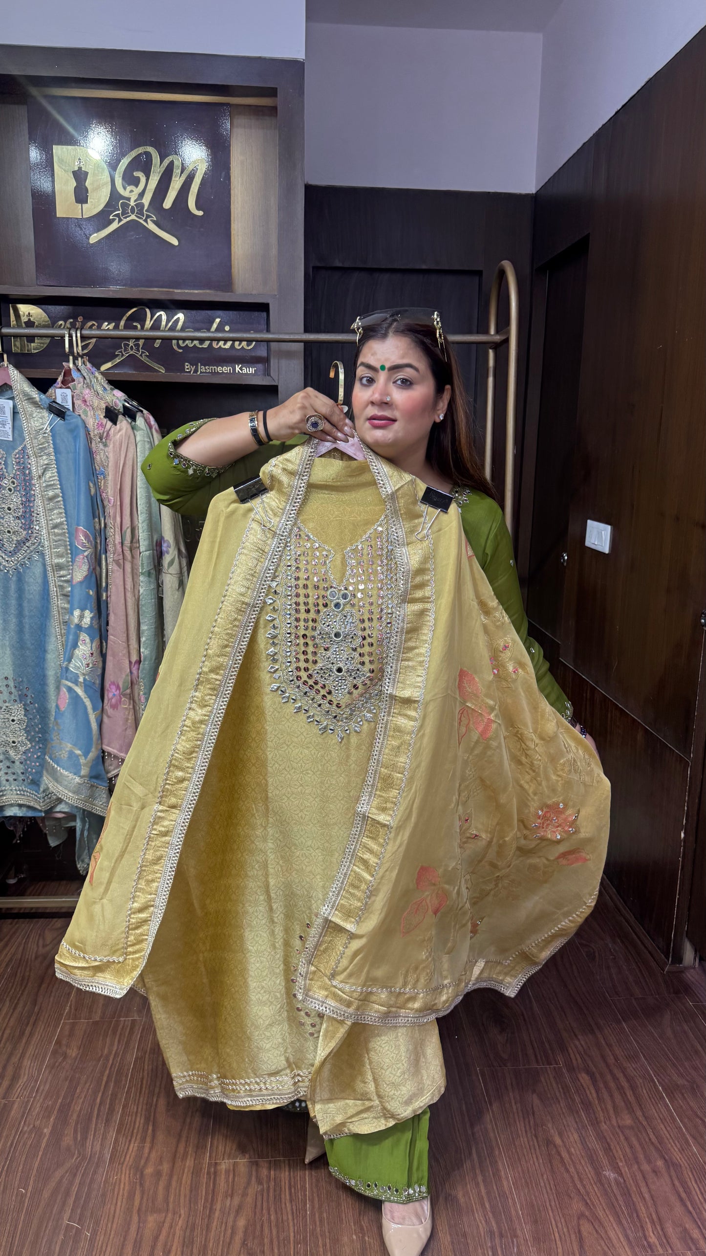 Zareen Glass Tissue Unstitched Suit