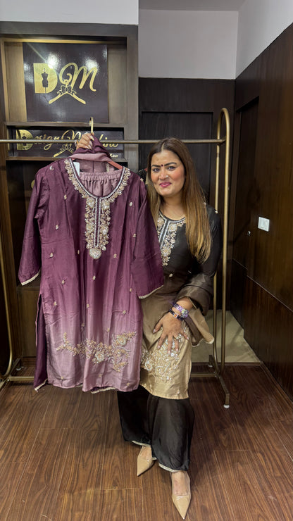 Anaya Pure Chunon Crepe Suit