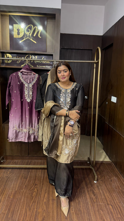 Anaya Pure Chunon Crepe Suit