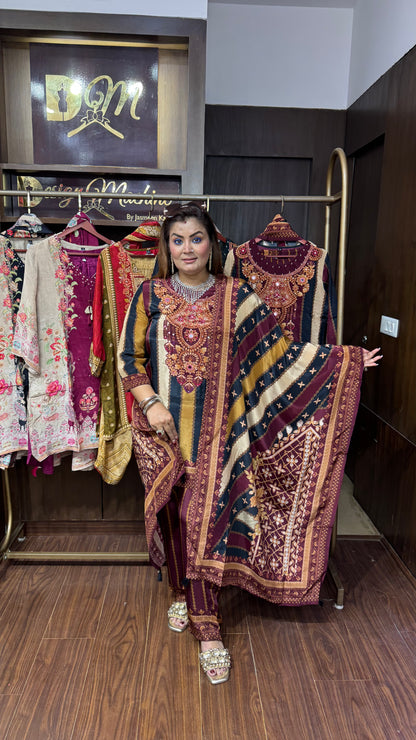 Satakshii (Pure Crepe Suit)