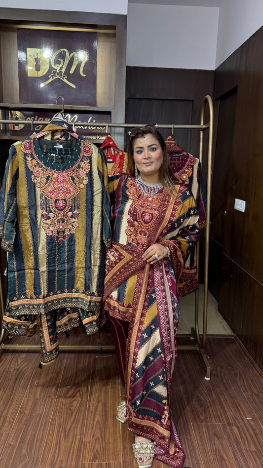 Satakshii (Pure Crepe Suit)