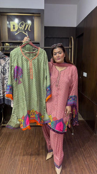 Ruhanika Pure Crepe Suit