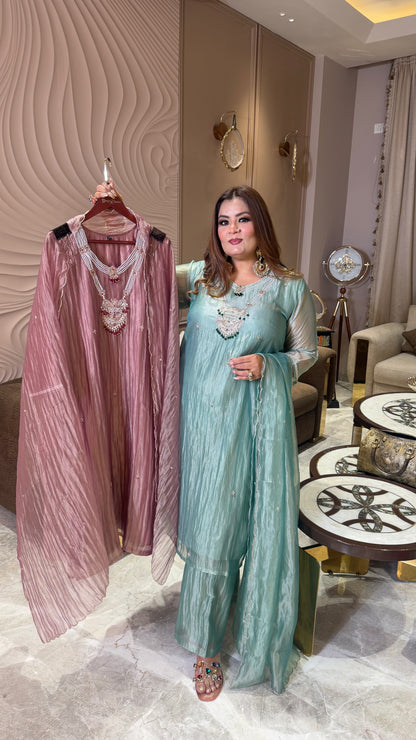 Meher Crush Tissue Fabric Suit