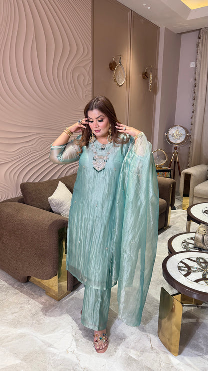 Meher Crush Tissue Fabric Suit