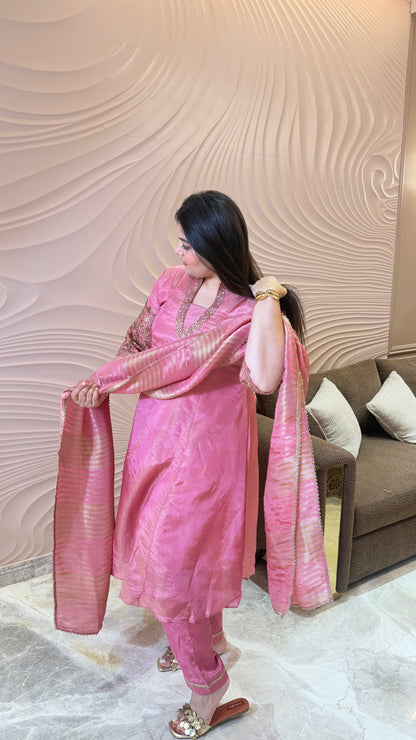 Aadya (Crush Tissue Suit)