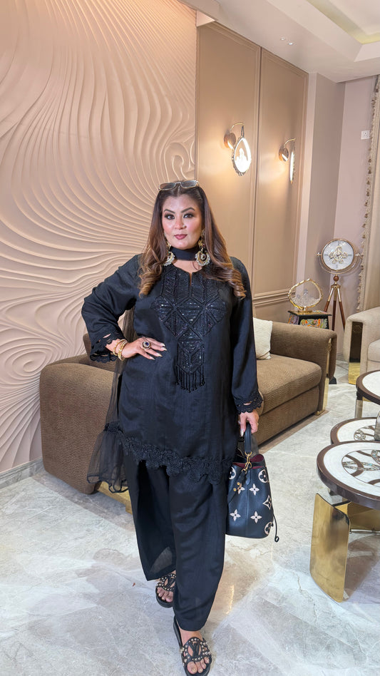 Raw Silk Fabric (Farshi Salwar Suit)