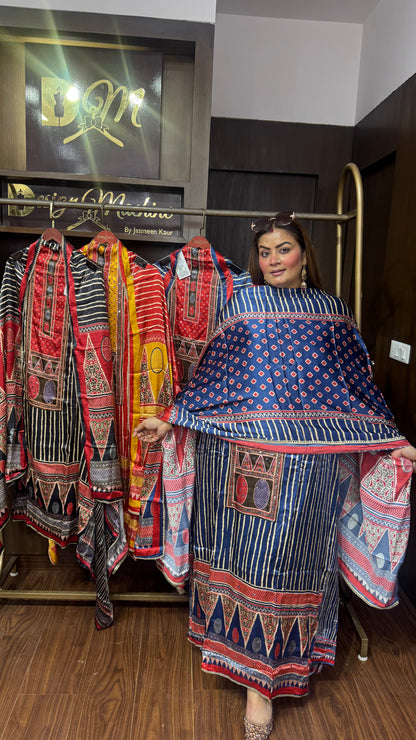 Aarvika Gajji Silk Suit