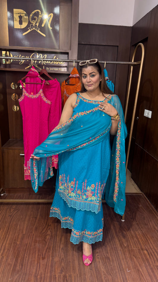 Zavielle (Cotton Sharara Suit)