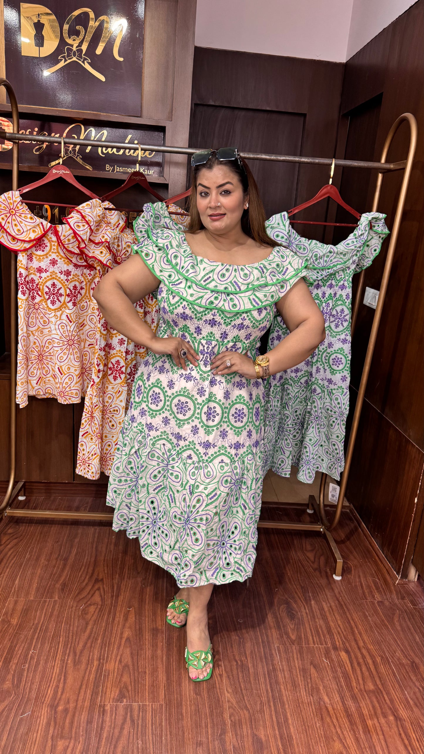 Nyrovia (Cotton Hakoba Chikan Dress)