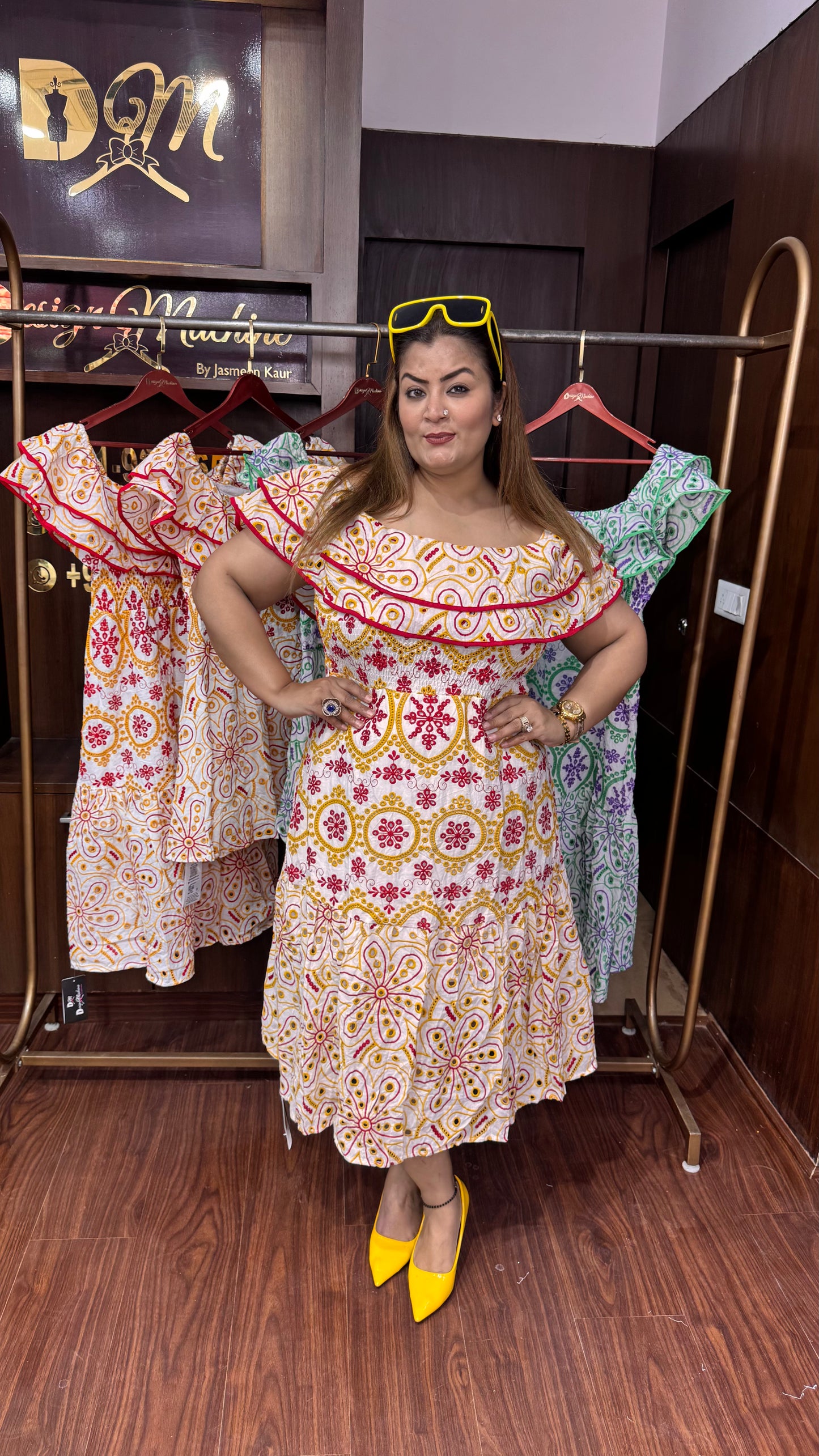 Nyrovia (Cotton Hakoba Chikan Dress)