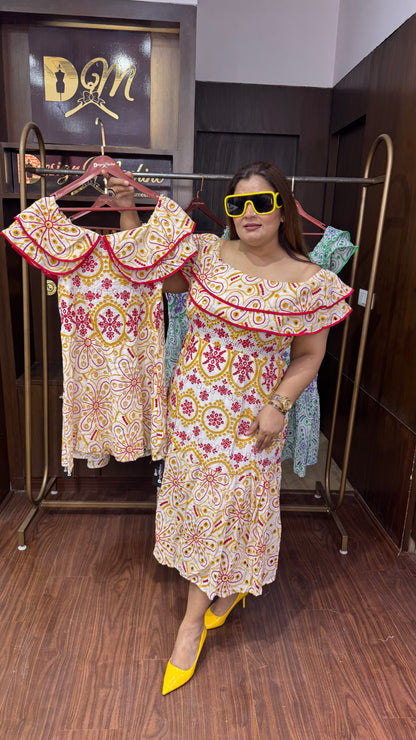 Nyrovia (Cotton Hakoba Chikan Dress)