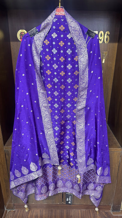 Rangsa Pure Bandhani Unstitched Suit