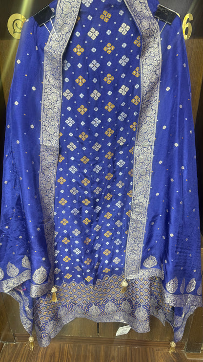 Rangsa Pure Bandhani Unstitched Suit