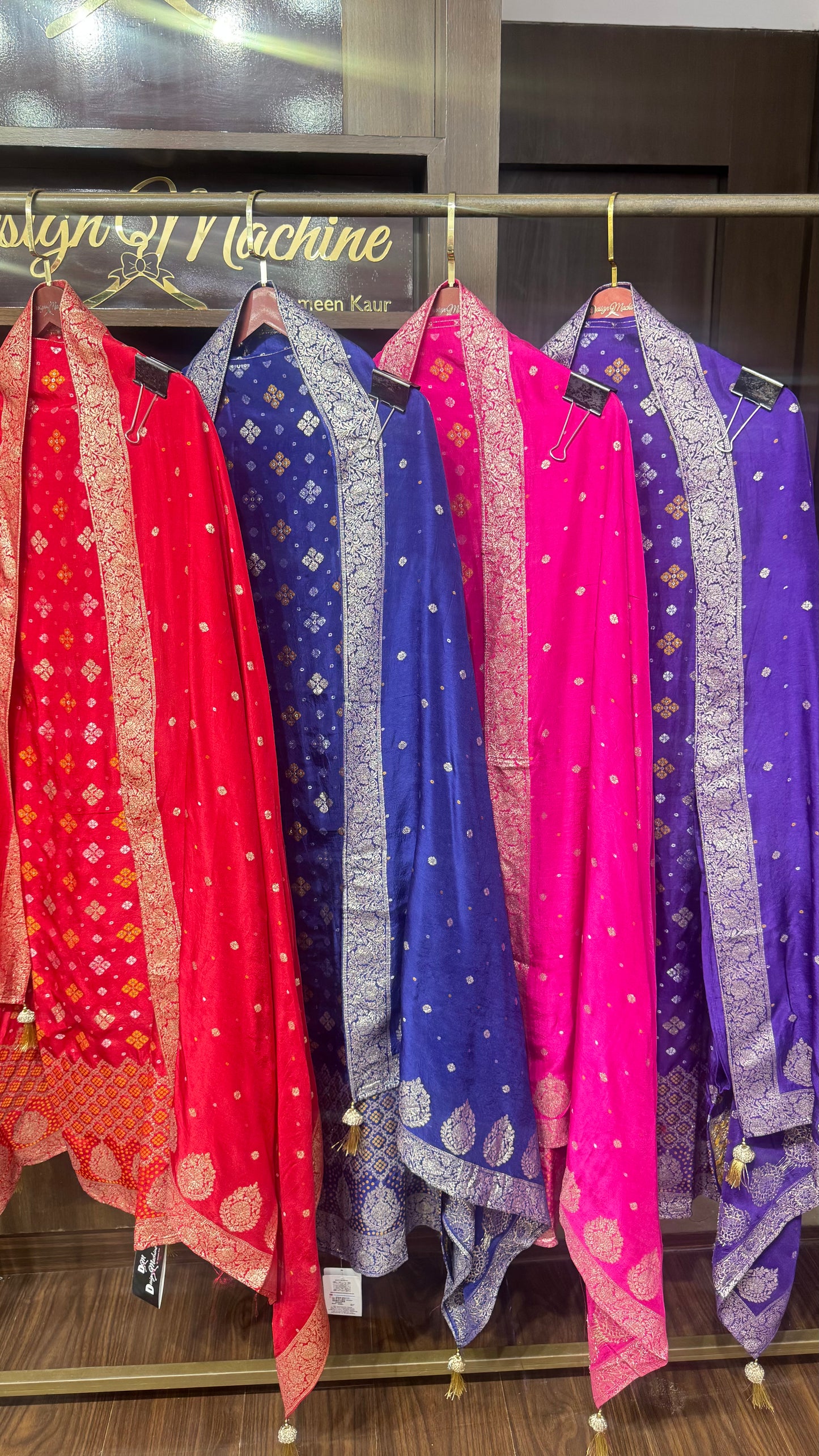 Rangsa Pure Bandhani Unstitched Suit