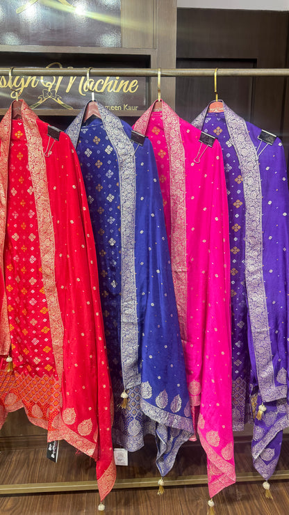 Rangsa Pure Bandhani Unstitched Suit