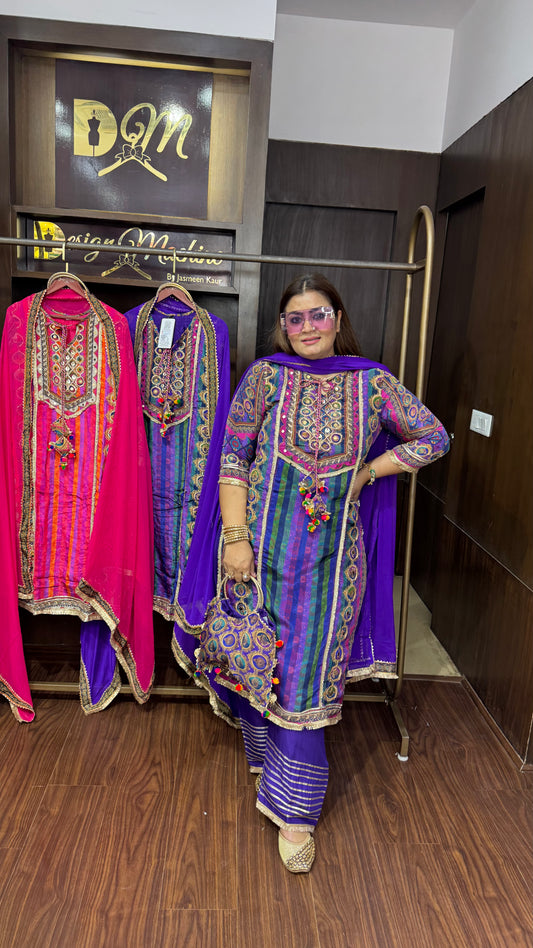 Pure Crepe Farshi Salwar Suit