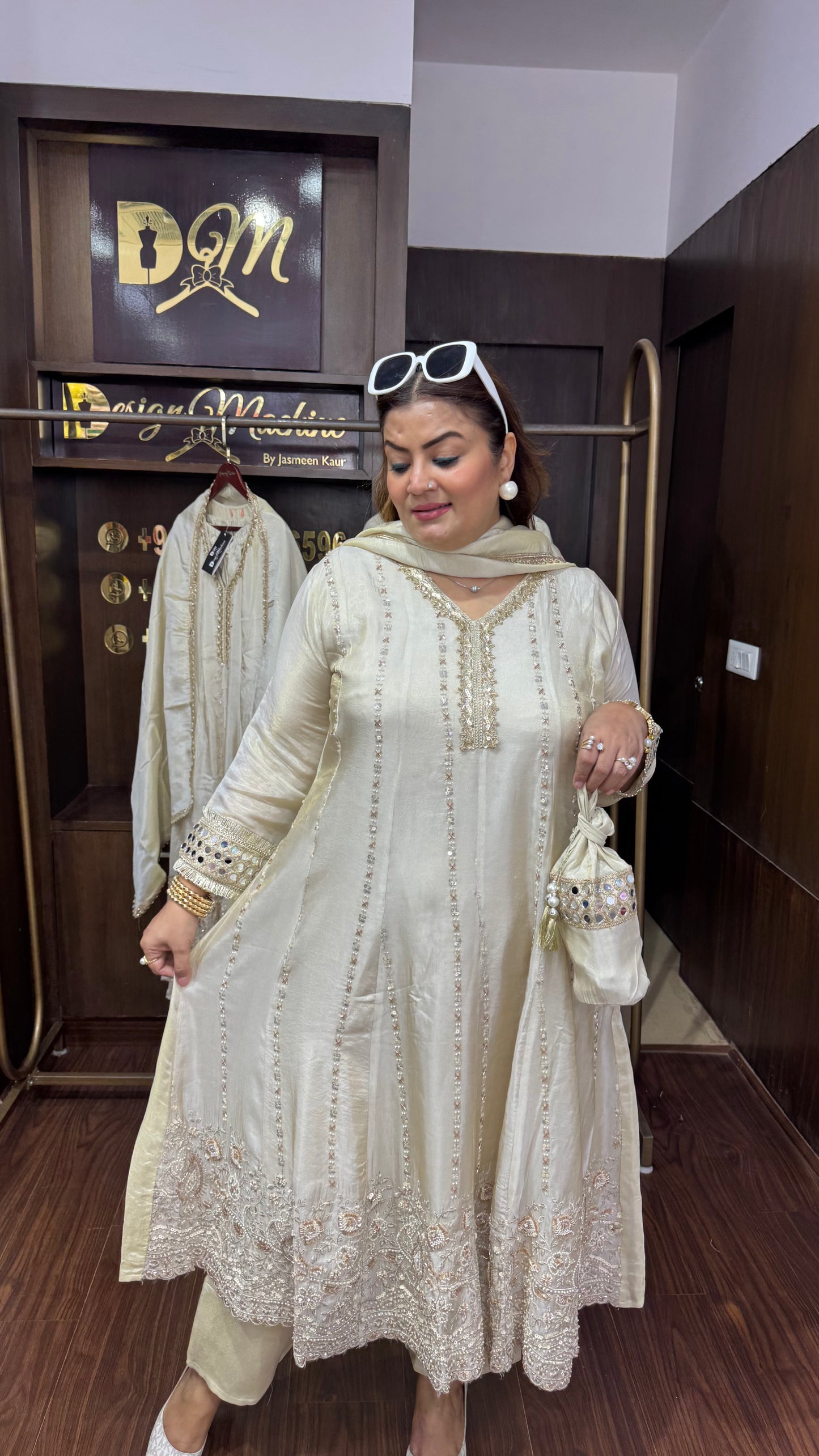 Pure Glass Tissue (Anarkali Suit)
