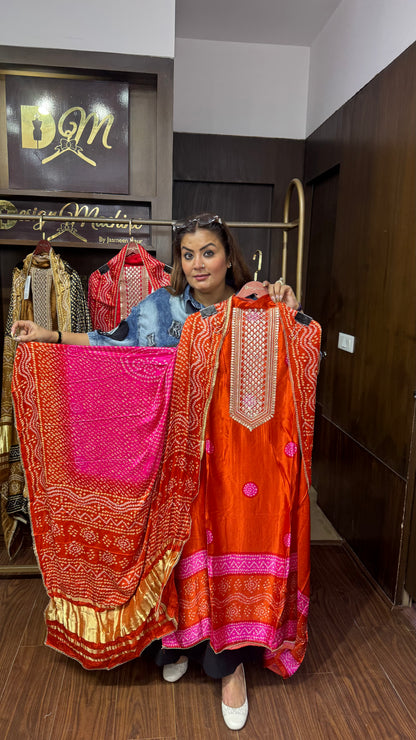 Vasundhara Gajji Silk Unstitched Suit