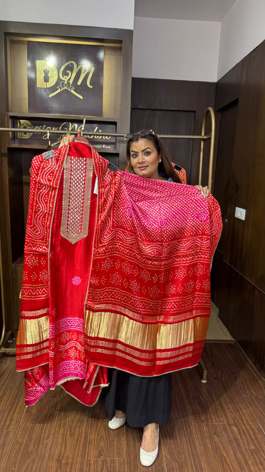 Vasundhara Gajji Silk Unstitched Suit