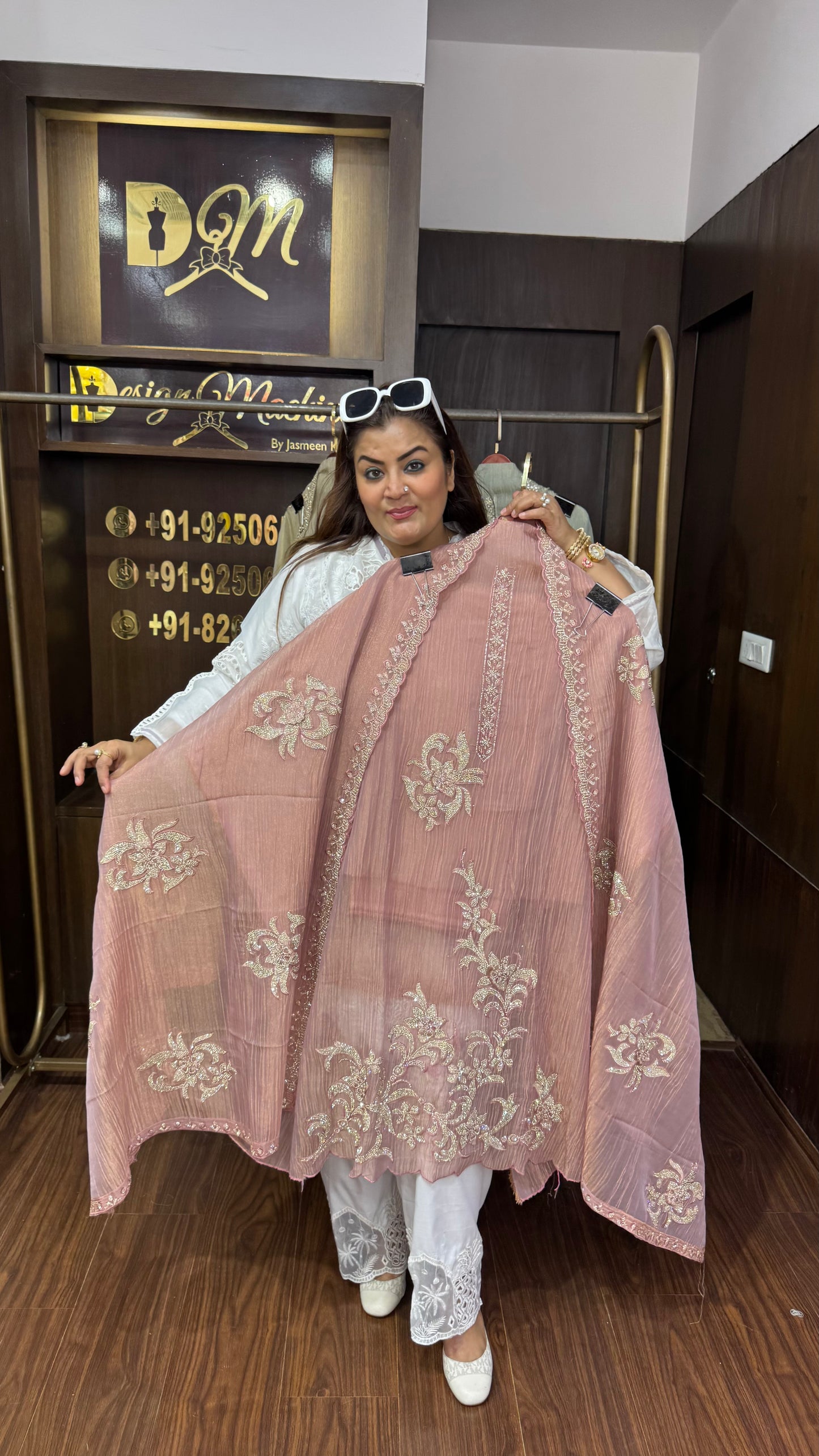 Glass Tissue Suit With Lining (Unstitch Suit)