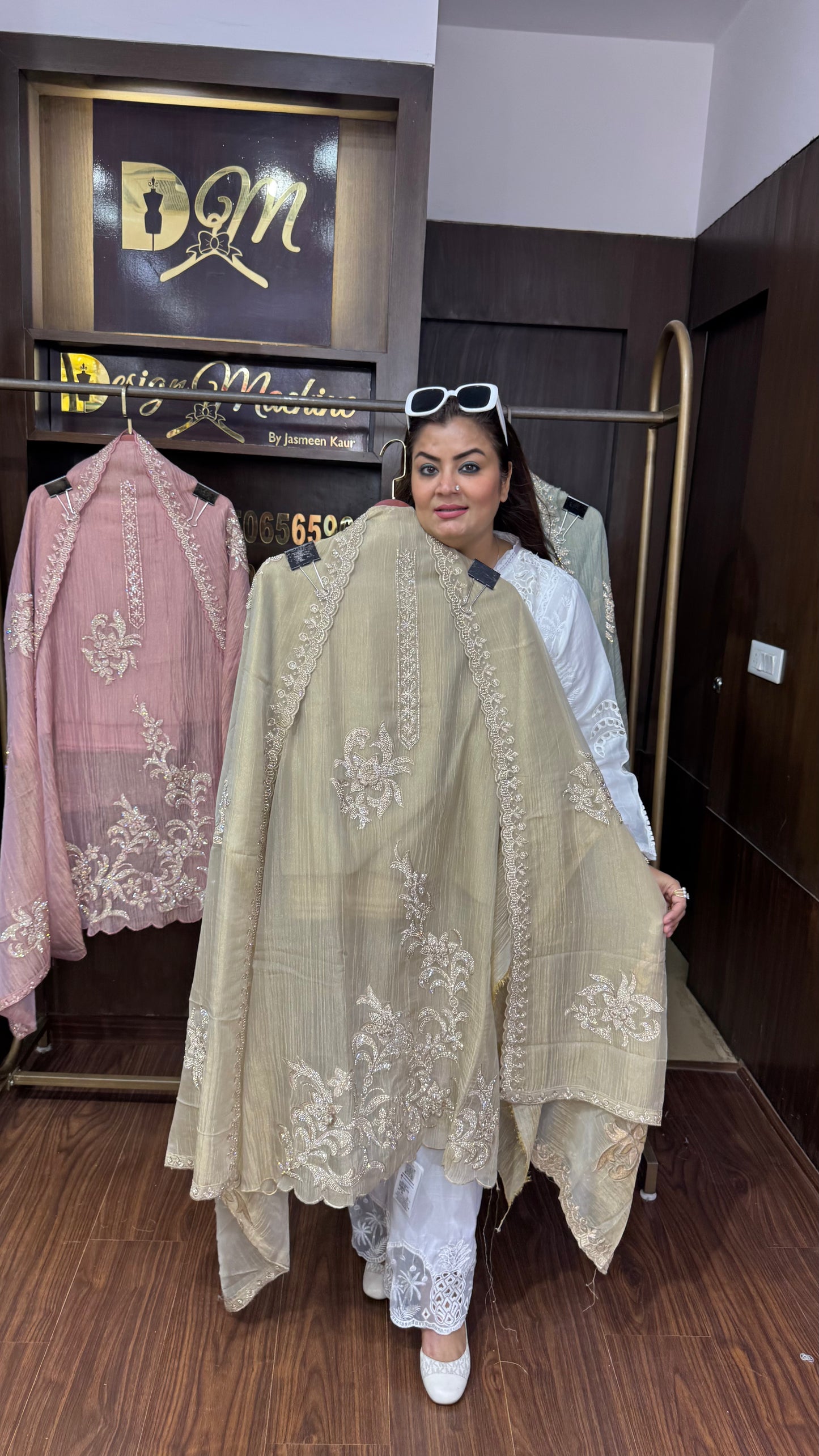 Glass Tissue Suit With Lining (Unstitch Suit)